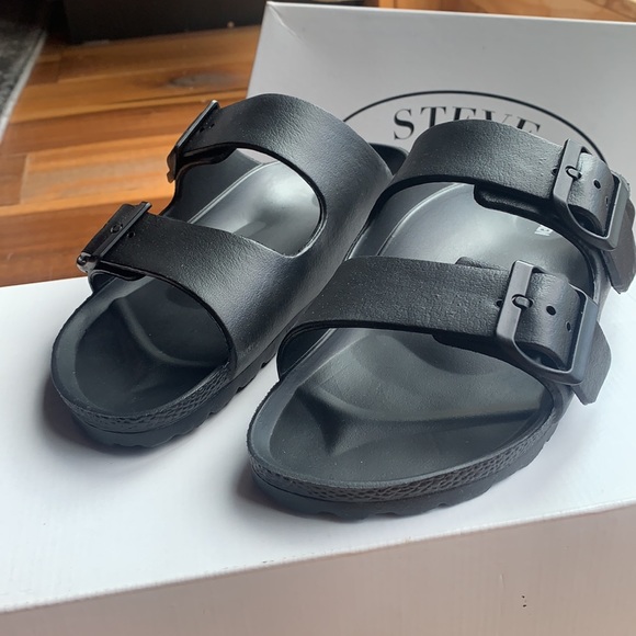 Steve Madden Bubbles Slide Sandals - Black 7M - Picture 8 of 13